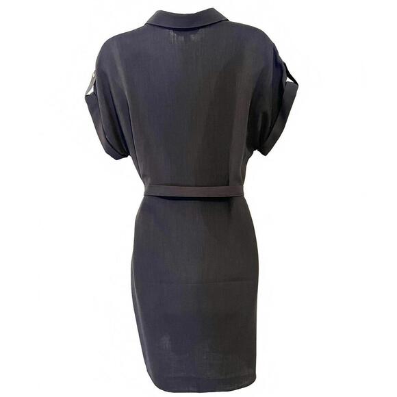 Banana Republic Black Shirt Dress with Belt, Size Small - Picture 2 of 4